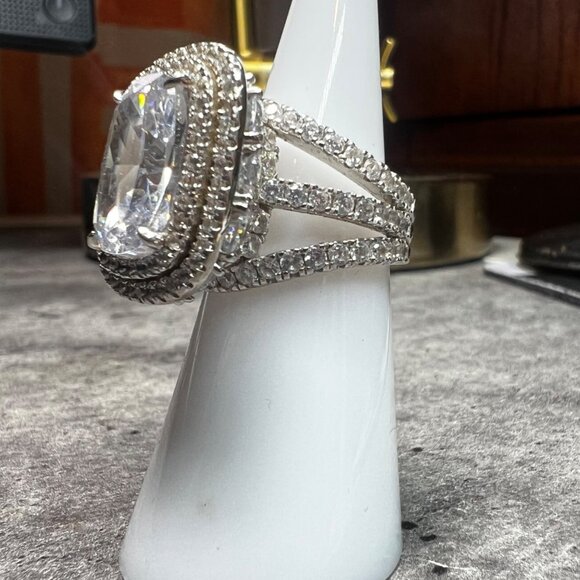 Large statement ring, .925 sterling silver ring, size 5 - Picture 10 of 12